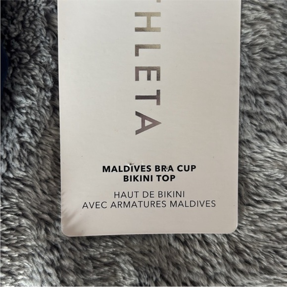 Athleta Maldives Bra Cup Bikini Top in Navy Size 34D/DD NWT - Picture 3 of 6